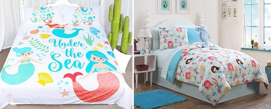 Mermaid Cove 2 Standard Pillowcases MERMAID SLEEPS HERE ~ Seahorse Turle Fish 