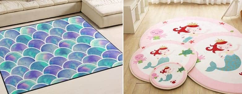 Details about   Fashion Mermaid Girl Green Leaves Door Mat Home Bathroom Kitchen Floor Rugs 
