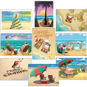 Beach Christmas Cards and Coastal Christmas Cards