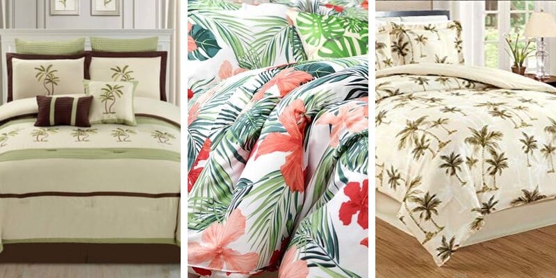 Palm Tree Bedding Sets Comforters, King Size Bedspread With Palm Trees
