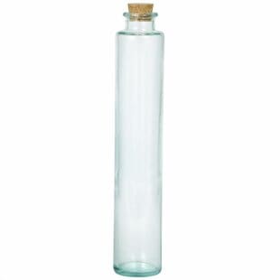CylinderRecycledGlassBottlewithCorkDecorativeBottle Large & Small Glass Bottles With Cork Toppers