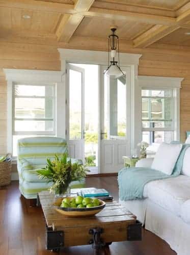 Casual-Beach-Cottage-by-Clé-Key-West 101 Beach Themed Living Room Ideas