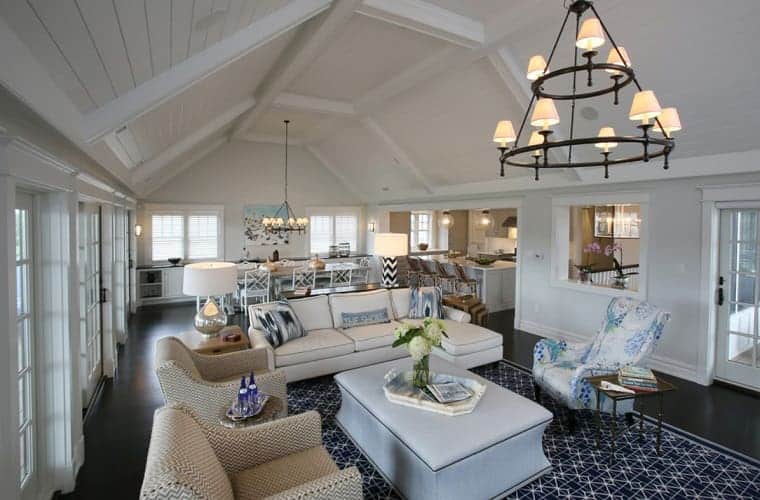 Great-Room-Family-Summer-Home-Stone-Harbor-NJ-by-Asher-Slaunwhite-Architects 101 Beach Themed Living Room Ideas