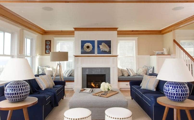 Waterfront-by-Carolyn-Thayer-interiors 101 Beach Themed Living Room Ideas