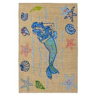 Mermaid-Printed-Blue-Area-Rug Best Mermaid Area Rugs