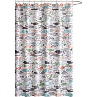 CottonPrintedSingleShowerCurtain Beach Shower Curtains & Nautical Shower Curtains