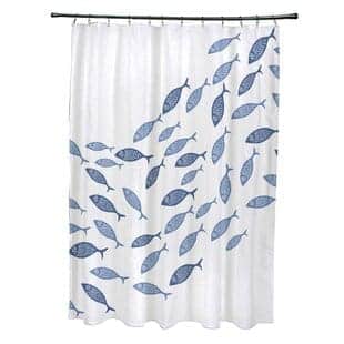 PolyesterCoastalSingleShowerCurtain Beach Shower Curtains & Nautical Shower Curtains