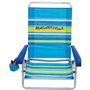 MargaritavilleClassic5-PositionLayFlatRecliningBeachChair 100+ Best Beach Chairs 2022