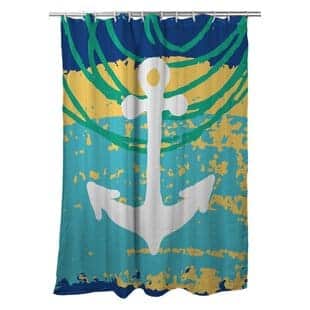 LanaAnchorSingleShowerCurtain Best Anchor Shower Curtains