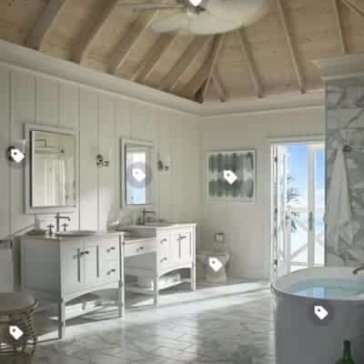 beach-home-bathroom-13 100 Beach House Decor Ideas