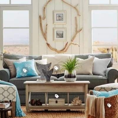 coastal-living-room-8 100 Beach House Decor Ideas