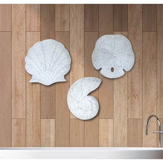 10-3-Piece-Shells-Wall-Decor-Set 20 Seashell Wall Decor Ideas