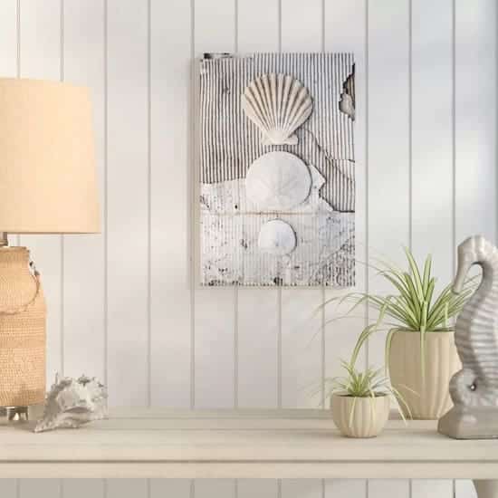 9-Seashells-II-by-Elena-Ray-Photograph-on-Canvas 20 Seashell Wall Decor Ideas