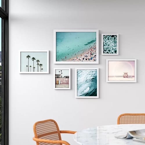 Beach-6-Piece-Single-Picture-Frame-Photograph 20 Beach and Coastal Gallery Wall Art Ideas