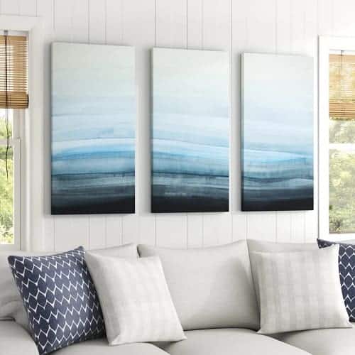 Coastal-Mist-by-Norman-Wyatt-Jr.-3-Piece-Wrapped-Canvas 20 Beach and Coastal Gallery Wall Art Ideas