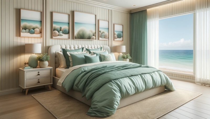 Sea-Green-Bedding-Sets 6 Brilliant Ideas for Beach Bedding and Comforter Sets