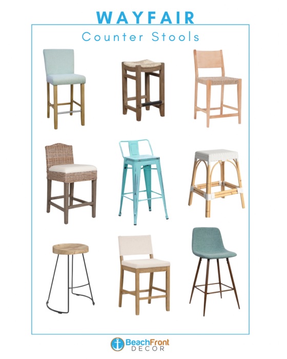 coastal-counter-stools 21 Incredible Coastal Kitchen Ideas